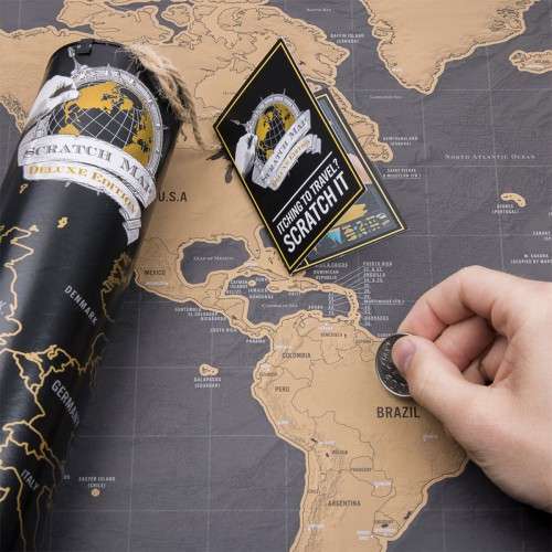 Regalo Mappa del mondo da grattare Deluxe - Idee Regalo